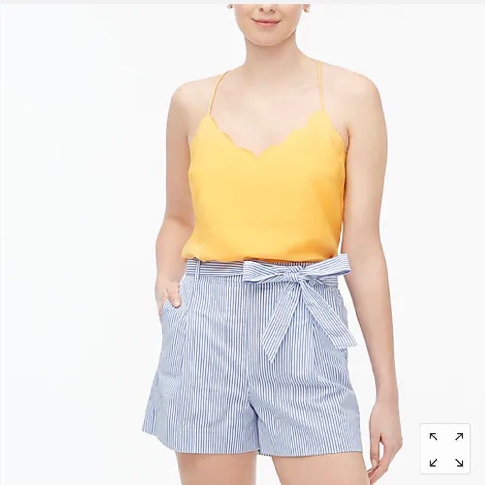 NWT J Crew Factory Yellow saffron scallop Cami 6